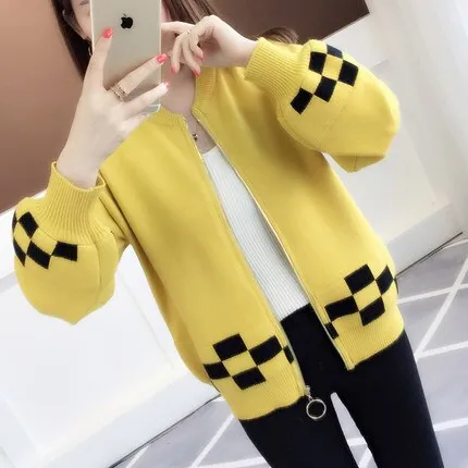 2019 autumn outfit sleeve knit cardigan