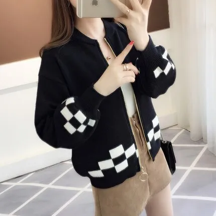 2019 autumn outfit sleeve knit cardigan