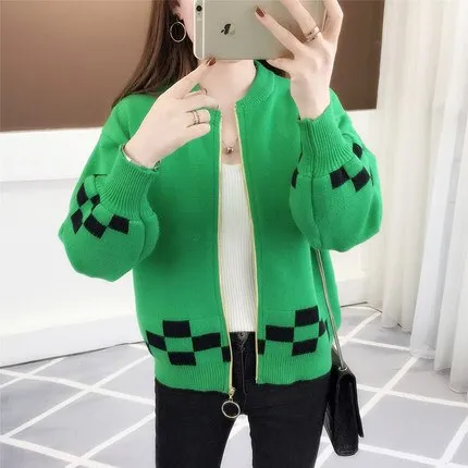 2019 autumn outfit sleeve knit cardigan