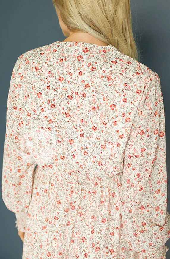 Amy Floral Bud Midi Dress - DM Exclusive - Maternity Friendly - FINAL SALE