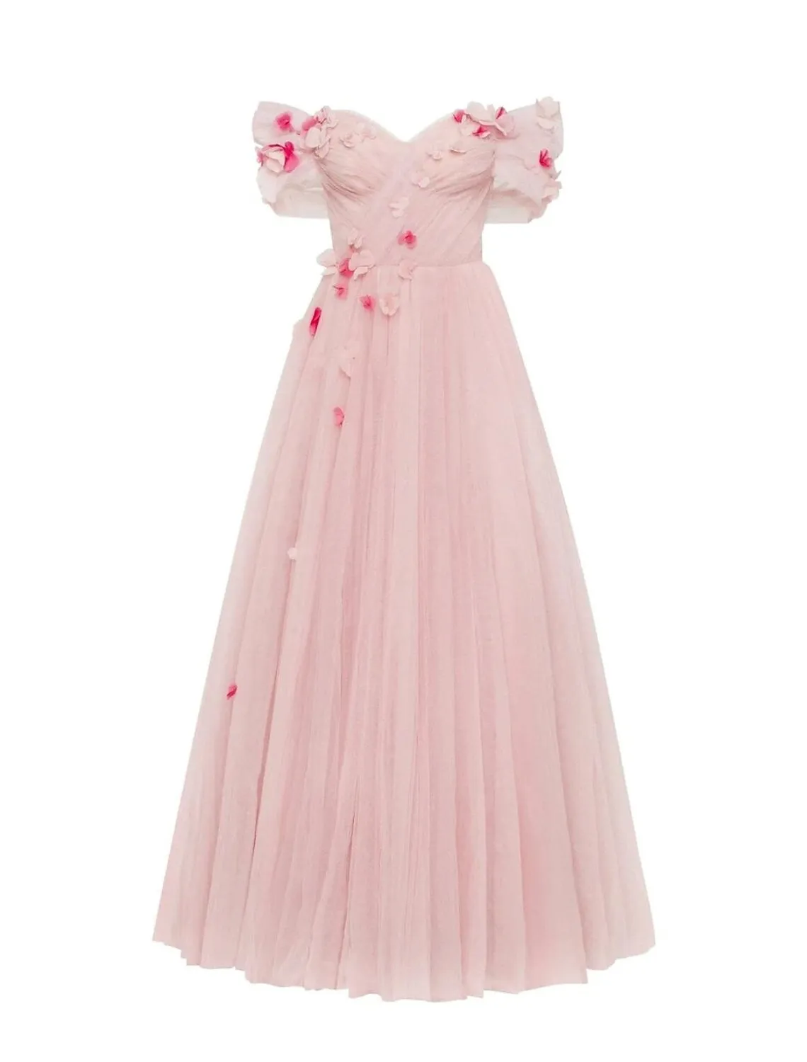 Ball Gown Sheath / Column Homecoming Dresses Floral Dress Quinceanera Floor Length Sleeveless Off Shoulder Tulle with Appliques
