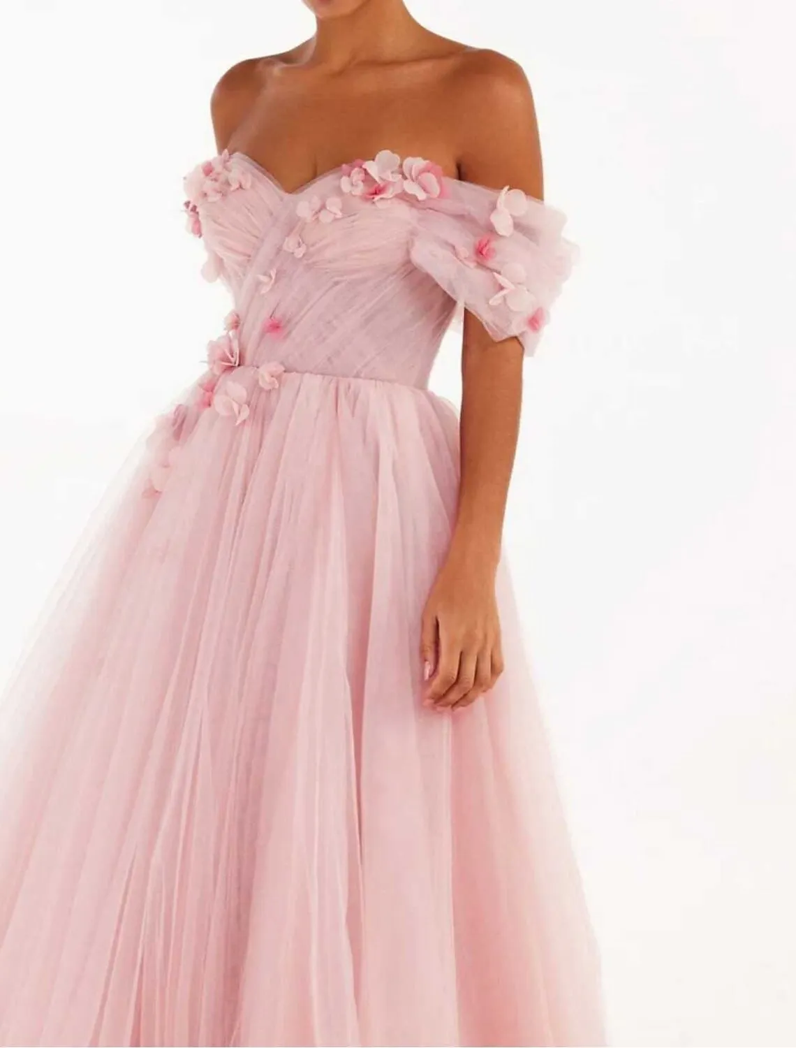 Ball Gown Sheath / Column Homecoming Dresses Floral Dress Quinceanera Floor Length Sleeveless Off Shoulder Tulle with Appliques