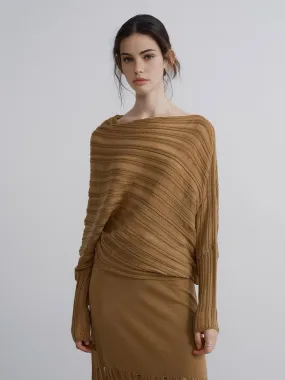Boheme Asymmetrical Neck Loose Sweater
