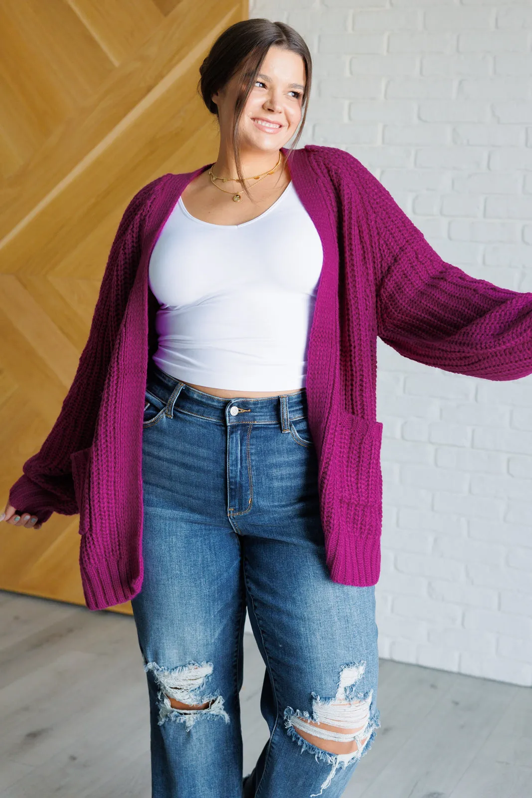 Collins Cardigan in Berry