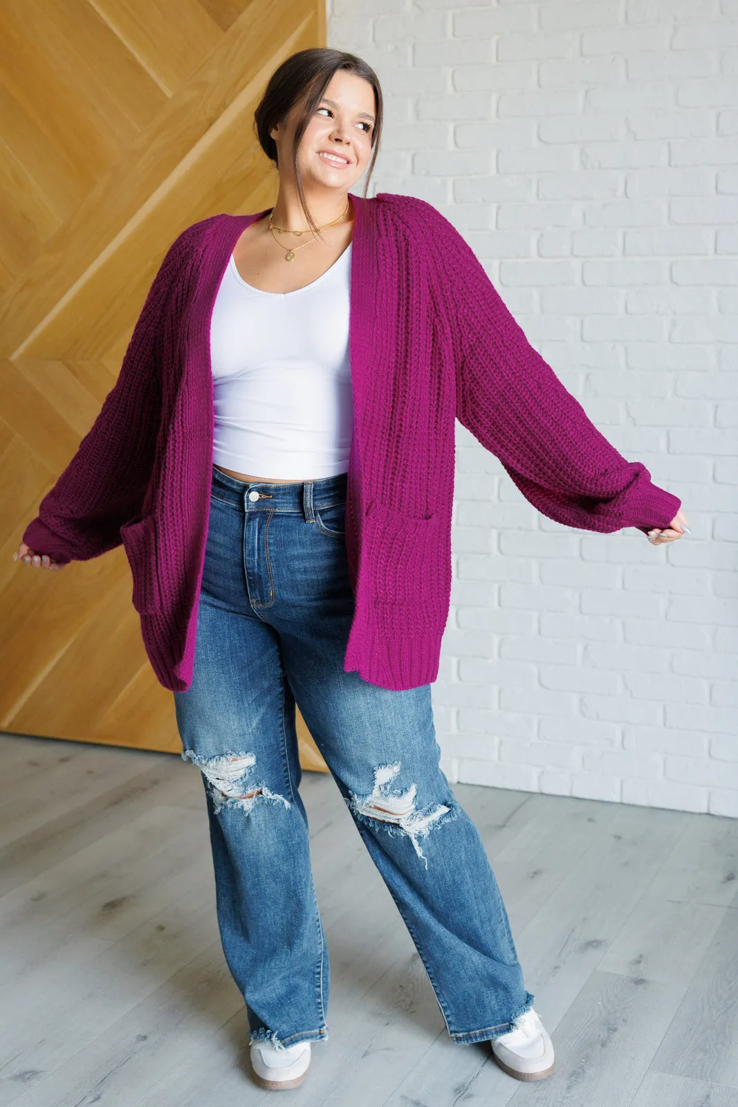 Collins Cardigan in Berry