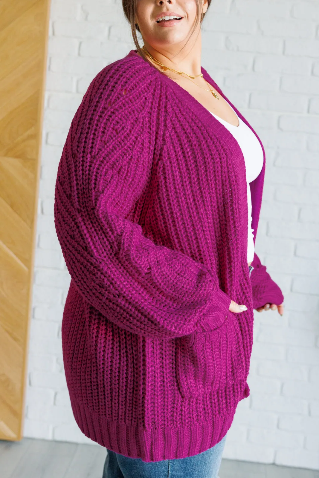 Collins Cardigan in Berry