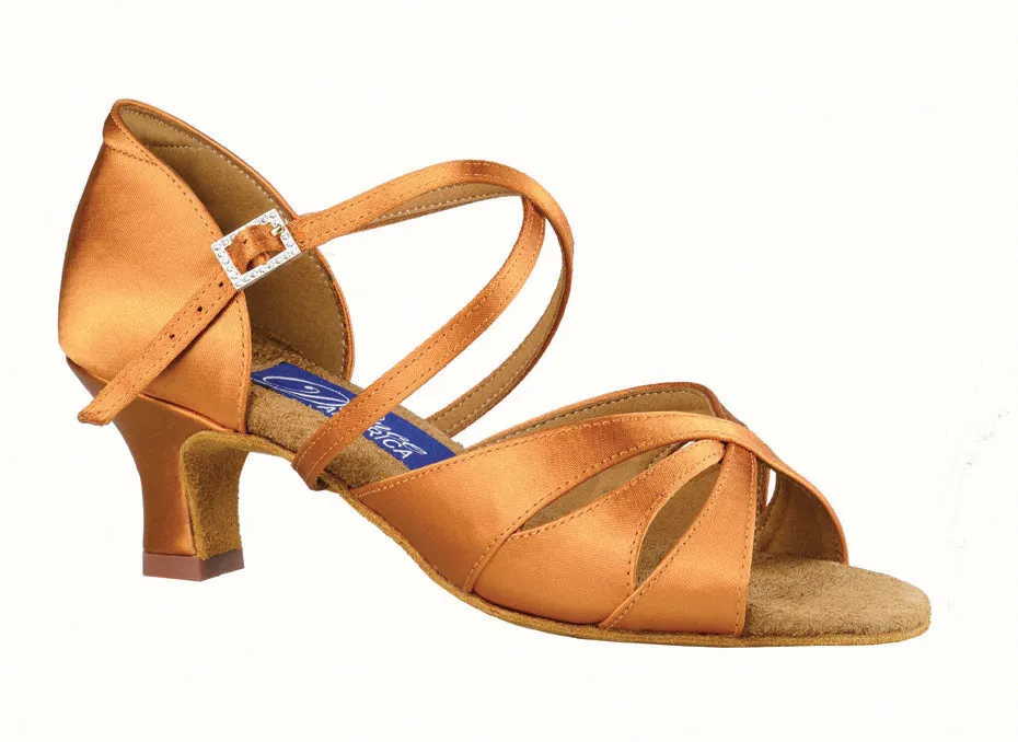 Dance America Ladies 3 Strap Latin Shoe with Rhinestone Buckle Phoenix