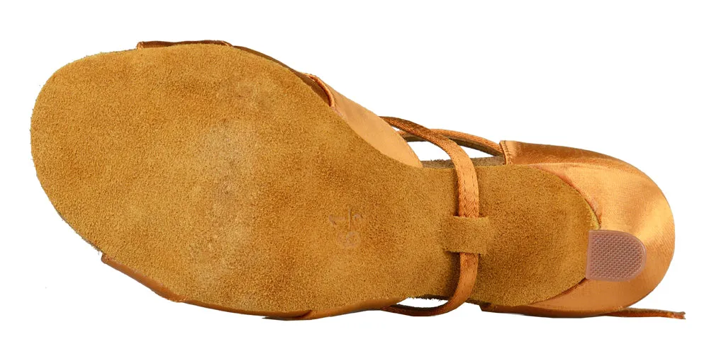 Dance America Ladies 3 Strap Latin Shoe with Rhinestone Buckle Phoenix