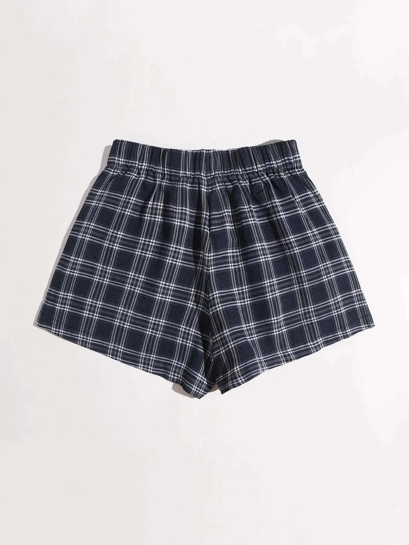 Ezwear Plaid Wide Leg Shorts