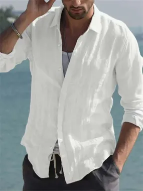 Men's Sustainable Linen Shirt: Breathable Casual Wear