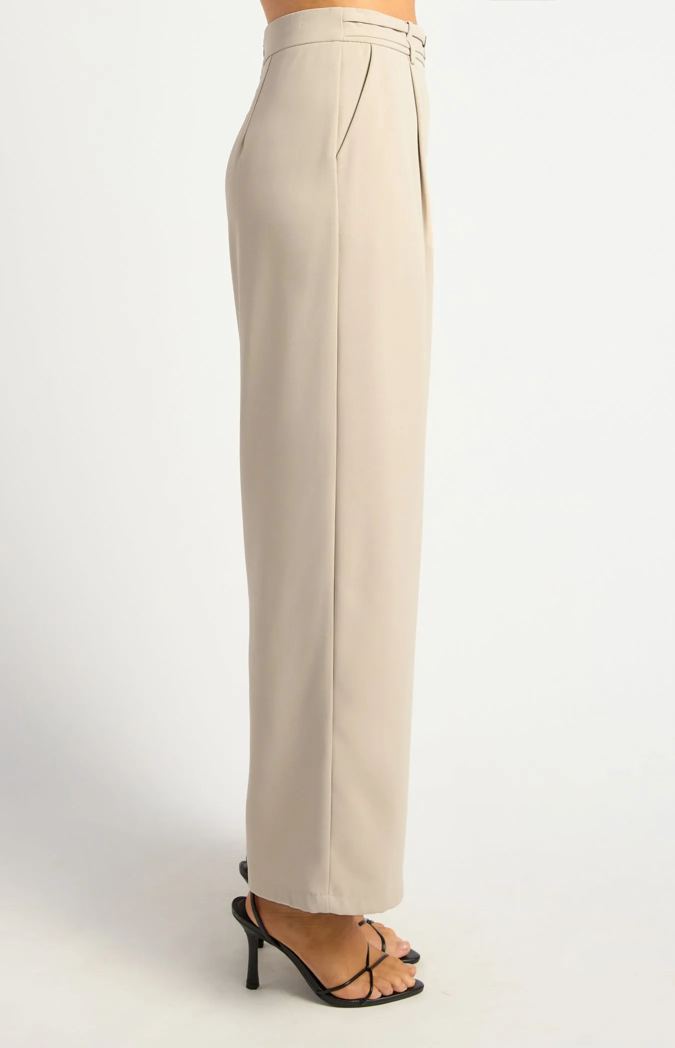 Merella Straight Leg Pants - Stone