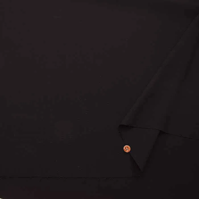 Polyester Formal Black Fabric Super Black Solid Color