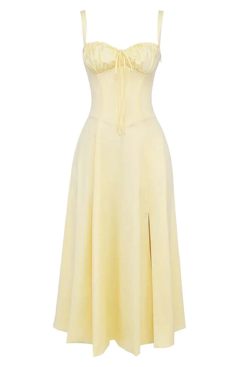 Printed Bustier Dress: Sustainable & Elegant