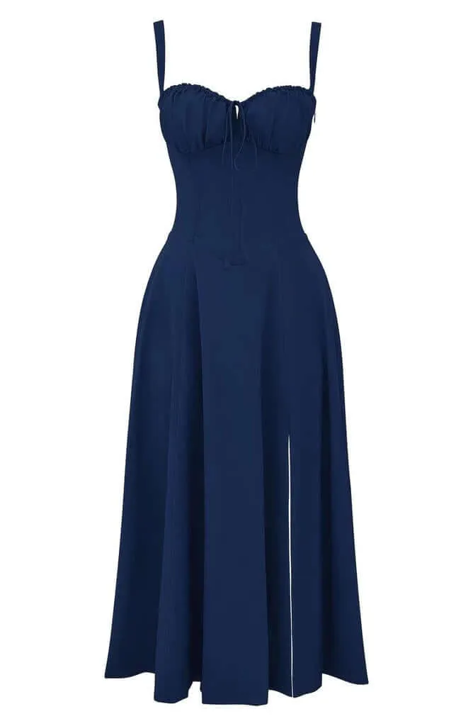 Printed Bustier Dress: Sustainable & Elegant