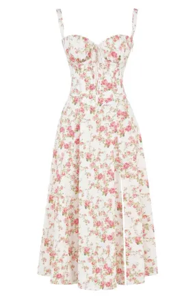 Printed Bustier Dress: Sustainable & Elegant
