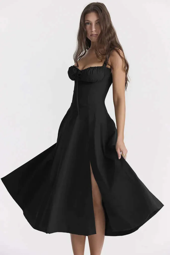 Printed Bustier Dress: Sustainable & Elegant
