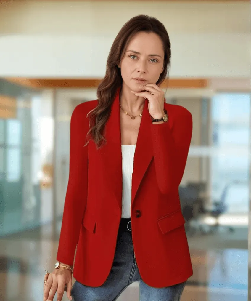 Women's Slim-Fit Long-Sleeve Blazer