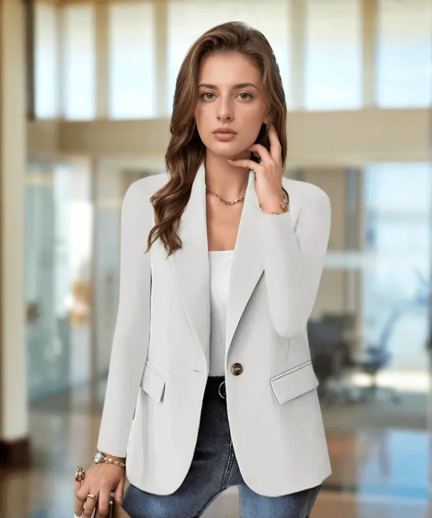 Women's Slim-Fit Long-Sleeve Blazer